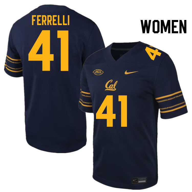 Women #41 Luke Ferrelli California Golden Bears ACC Conference College Football Jerseys Stitched Sal